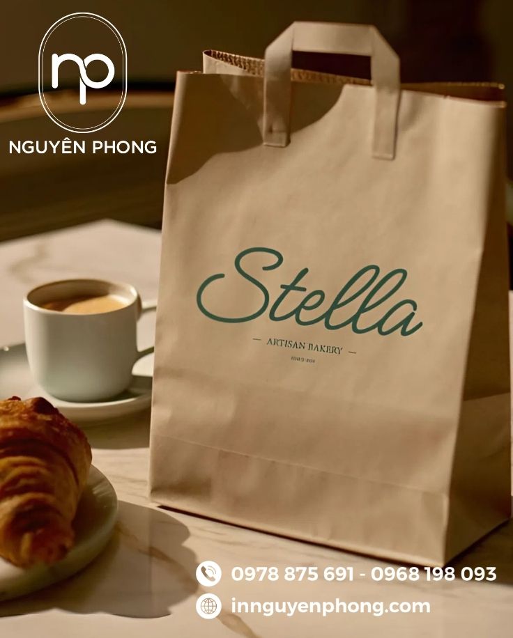 Mẫu túi giấy đựng cà phê in logo 